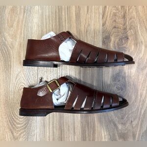 Tommy Bahama Leather Fisherman Sandals Brown – Men’s Size 11 LNC